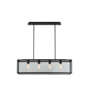 PSM LIGHTING - TAVOLO suspension ouvert noir suspension avec rotule-tige raccourcissable-av - 5104.4.SO.32X