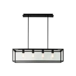 PSM LIGHTING - Tavolo noir texture suspension avec rotule-tige raccourcissable-avec plaque - 5101.4.XLO.32X