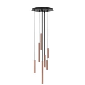 PSM LIGHTING - hanglamp - vast - met basis Rondobox - met LED driver brons - zwart / zwart - 2427.132.KX2.NW