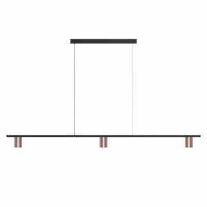 PSM LIGHTING - hanglamp - vast - voeding centraal - met LED driver alu - zwart - 2498.1600.6A.142.NW