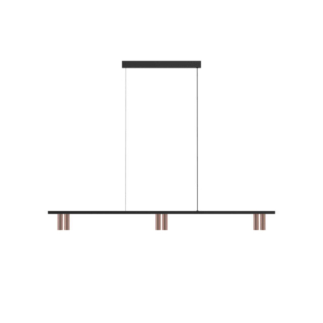 PSM LIGHTING - hanglamp - vast - voeding centraal - met LED driver brons - zwart - 2498.1200.6A.132.NW PSM LIGHTING - hanglamp - vast - voeding centraal - met LED driver brons - zwart - 2498.1200.6A.132.NW