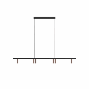 PSM LIGHTING - hanglamp - vast - voeding centraal - met LED driver brons - zwart - 2498.1200.6B.132.WW