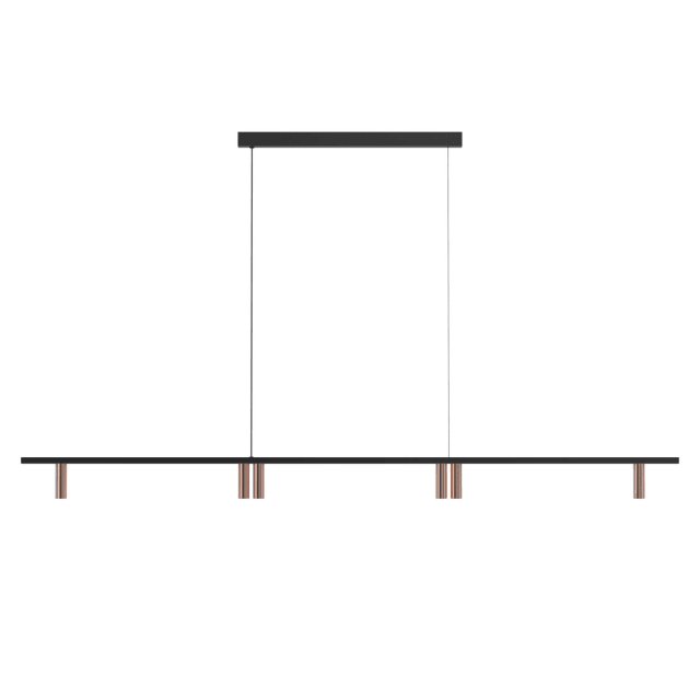 PSM LIGHTING - hanglamp - vast - voeding centraal - met LED driver brons - zwart - 2498.1600.6B.132.WW PSM LIGHTING - hanglamp - vast - voeding centraal - met LED driver brons - zwart - 2498.1600.6B.132.WW