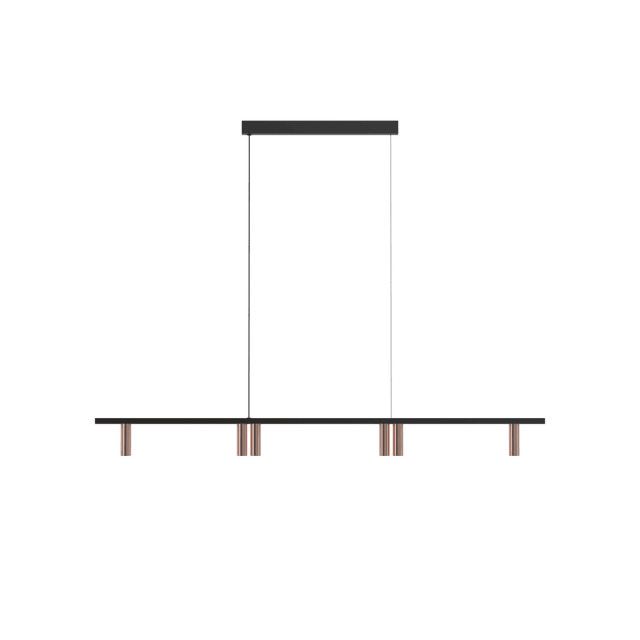 PSM LIGHTING - hanglamp - vast - voeding centraal - met LED driver roodkoper blink - zwart - 2498.1200.6B.562.NW PSM LIGHTING - hanglamp - vast - voeding centraal - met LED driver roodkoper blink - zwart - 2498.1200.6B.562.NW