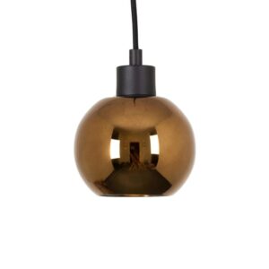PSM LIGHTING - suspension-avec 2m de câble textile et arrêt de câble à la douille - 4967.A.E27.SH.13.BRC.TX33