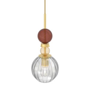 PSM LIGHTING - suspension - avec 2m de câble textile et arrêt de câble à la douille laiton sat - 2405.16.TXM