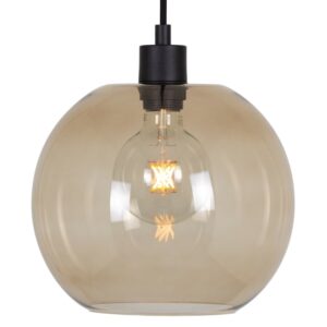PSM LIGHTING - suspension - avec 2m de câble textile et arrêt de câble à la douille noir textu - 5078.C.E27.SH.2M.BZ.TXJ