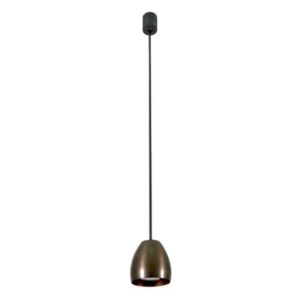 PSM LIGHTING - suspension avec rotule et rosace apparente - tige raccourcissable bronze foncé - 1918.B2.E27.23