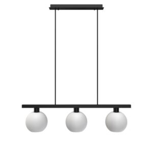 PSM LIGHTING - suspension avec rotule - tige raccourcissable - 3x Moby Ø180 blanc mat texture / - 5181.3B.E27.1M.OM