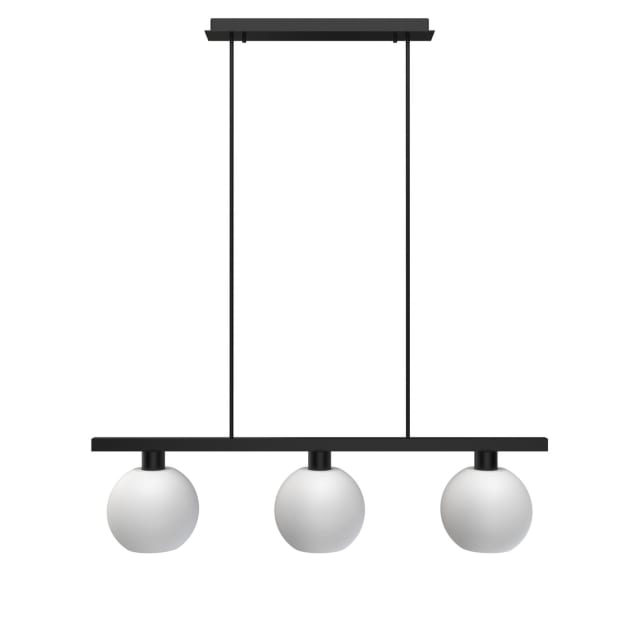 PSM LIGHTING - suspension avec rotule - tige raccourcissable - 3x Moby Ø180 noir texture / blan - 5181.3B.E27.2M.OM PSM LIGHTING - suspension avec rotule - tige raccourcissable - 3x Moby Ø180 noir texture / blan - 5181.3B.E27.2M.OM