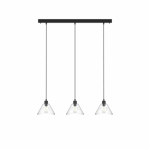 PSM LIGHTING - suspension blanc texture / transparent / câble textile blanc - 4603.J.E27.SH.1M.TR.TX1