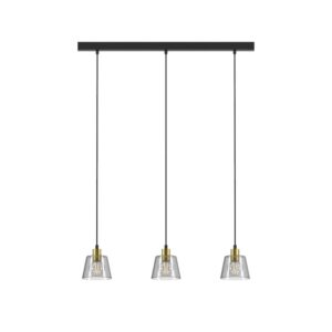 PSM LIGHTING - suspension - down noir - cr / steel / câble textile noir - 5576.E27.228.ST.TX2
