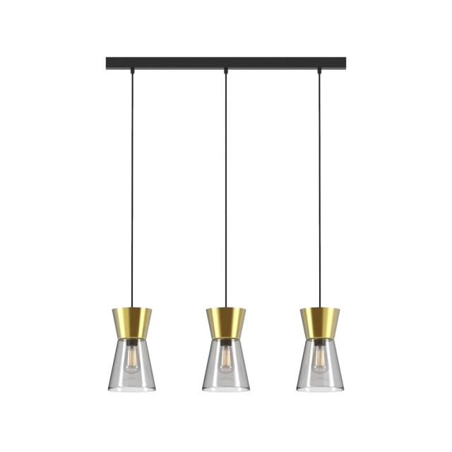 PSM LIGHTING - suspension - down noir - cr / transparent / câble textile noir - 5575.E27.228.TR.TX2 PSM LIGHTING - suspension - down noir - cr / transparent / câble textile noir - 5575.E27.228.TR.TX2
