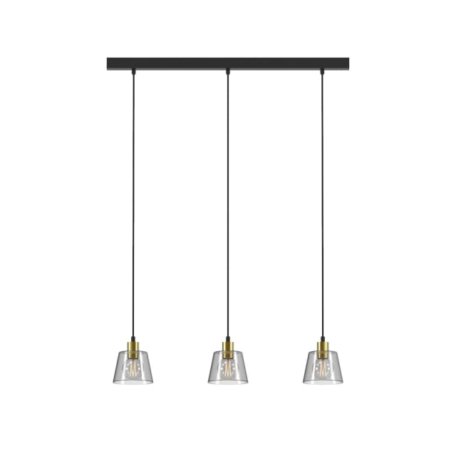 PSM LIGHTING - suspension - down noir - or / transparent / câble textile noir - 5576.E27.216.TR.TX2 PSM LIGHTING - suspension - down noir - or / transparent / câble textile noir - 5576.E27.216.TR.TX2