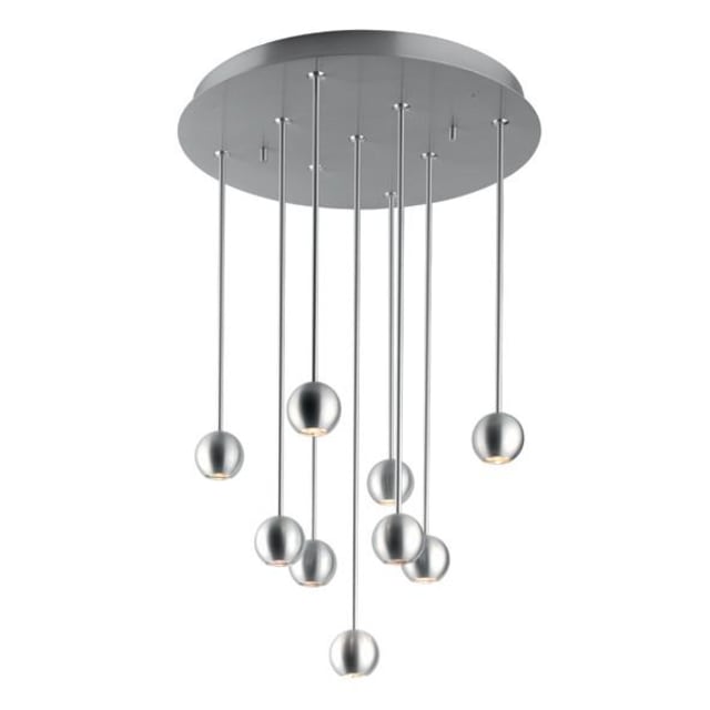 PSM LIGHTING - suspension - down - tiges 4x30cm - 4x40cm - 1x50cm - avec driver LED alu satiné - 3089.14.WW PSM LIGHTING - suspension - down - tiges 4x30cm - 4x40cm - 1x50cm - avec driver LED alu satiné - 3089.14.WW