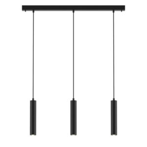 PSM LIGHTING - suspension - rond - avec 3x Mero sur Juba noir texture / câble textile noir - 1907.3.2M.TX2.NW