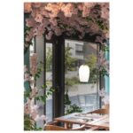 E27 Suspension verre blanc/chromé - 1006402
