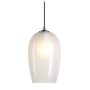 SLV Belgium - PANTILO OVAL PD, E27 Suspension verre blanc/chromé - 1006402